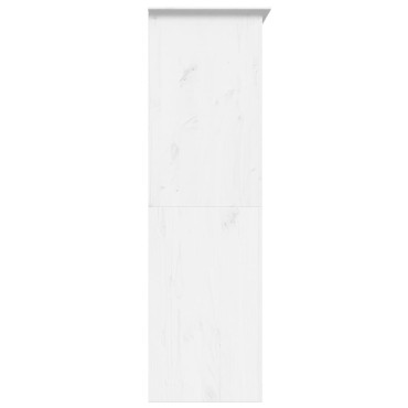 vidaXL Ντουλάπα BODO Λευκή 146x53,5x173cm από Μασίφ Ξύλο Πεύκου 1 τεμ.