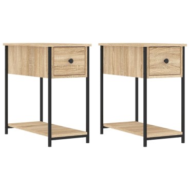 vidaXL Κομοδίνα 2 τεμ. Sonoma Δρυς 30x60x60cm από Επεξεργ. Ξύλο