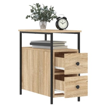 vidaXL Κομοδίνα 2 τεμ. Sonoma Δρυς 30x60x60cm από Επεξεργ. Ξύλο