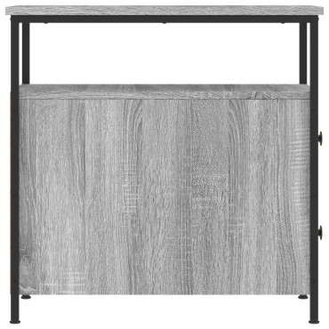 vidaXL Κομοδίνα 2 τεμ. Γκρι Sonoma 30x60x60cm από Επεξεργ. Ξύλο