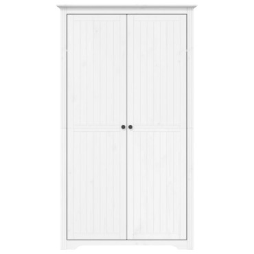 vidaXL Ντουλάπα BODO Λευκή 99x53,5x173cm από Μασίφ Ξύλο Πεύκου 1 τεμ.