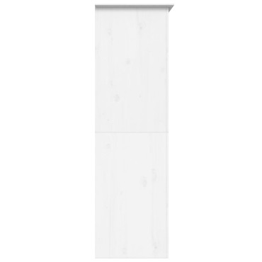 vidaXL Ντουλάπα BODO Λευκή 99x53,5x173cm από Μασίφ Ξύλο Πεύκου 1 τεμ.