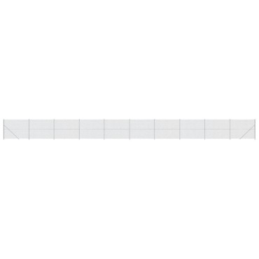 vidaXL Συρματόπλεγμα Περίφραξης Ασημί 1,6x25 μ. με Βάσεις Φλάντζα