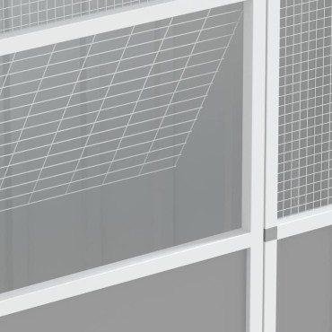 vidaXL Κλουβί Πουλιών Γκρι 215 x 78 x 200 εκ. από Γαλβανισμένο Χάλυβα