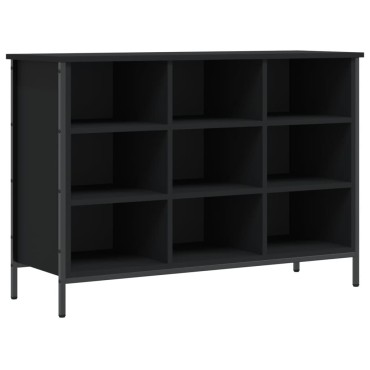 vidaXL Παπουτσοθήκη Μαύρη 100x35x70cm από Επεξεργασμένο Ξύλο