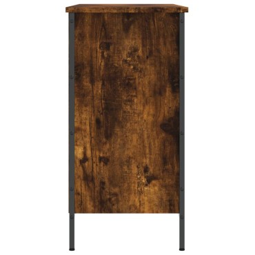 vidaXL Παπουτσοθήκη Καπνιστή Δρυς 100x35x70cm από Επεξεργ. Ξύλο