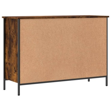 vidaXL Παπουτσοθήκη Καπνιστή Δρυς 100x35x70cm από Επεξεργ. Ξύλο