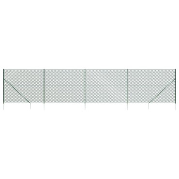 vidaXL Συρματόπλεγμα Περίφραξης Πράσινο 1,4x10 μ. με Καρφωτές Βάσεις