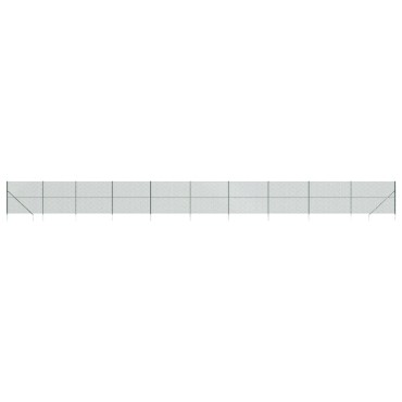 vidaXL Συρματόπλεγμα Περίφραξης Πράσινο 1,6x25 μ. με Καρφωτές Βάσεις