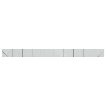 vidaXL Συρματόπλεγμα Περίφραξης Πράσινο 1,6x25 μ. με Βάσεις Φλάντζα