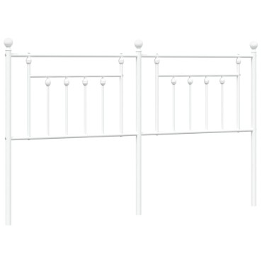 vidaXL Κεφαλάρι Λευκό Μεταλλικό 187x3x97cm 1 τεμ.