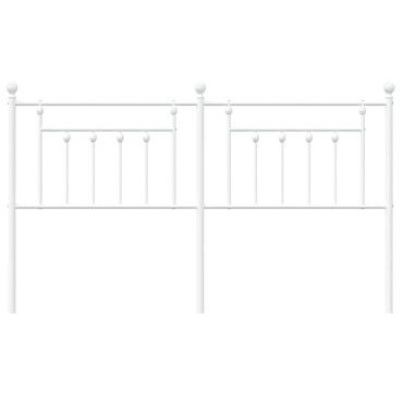 vidaXL Κεφαλάρι Λευκό Μεταλλικό 187x3x97cm 1 τεμ.