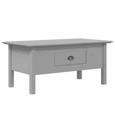 vidaXL Τραπέζι Σαλονιού BODO Γκρι 100x55x46cm Μασίφ Ξύλο Πεύκου 1 τεμ.