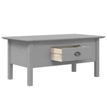 vidaXL Τραπέζι Σαλονιού BODO Γκρι 100x55x46cm Μασίφ Ξύλο Πεύκου 1 τεμ.