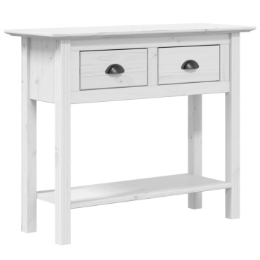 vidaXL Τραπέζι Κονσόλα BODO Λευκό 91x35x74cm Μασίφ Ξύλο Πεύκου 1 τεμ.