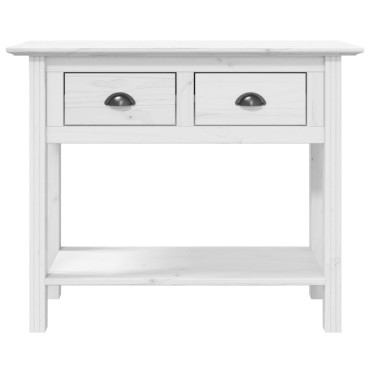 vidaXL Τραπέζι Κονσόλα BODO Λευκό 91x35x74cm Μασίφ Ξύλο Πεύκου 1 τεμ.