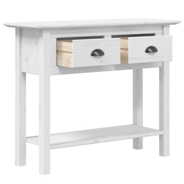 vidaXL Τραπέζι Κονσόλα BODO Λευκό 91x35x74cm Μασίφ Ξύλο Πεύκου 1 τεμ.