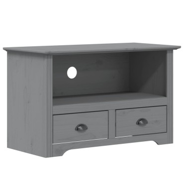 vidaXL Έπιπλο Τηλεόρασης BODO 2 Συρτάρια Γκρι 91,5x44,5x56cm Πεύκο