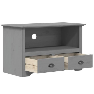 vidaXL Έπιπλο Τηλεόρασης BODO 2 Συρτάρια Γκρι 91,5x44,5x56cm Πεύκο