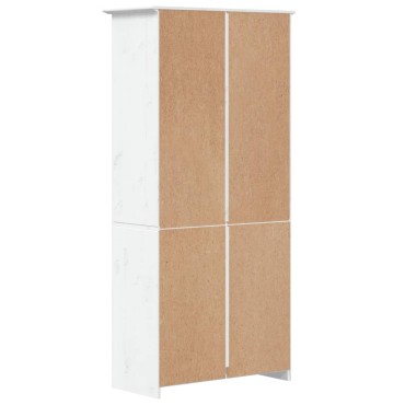vidaXL Βιβλιοθήκη BODO 5 Επ. Λευκή 82x40x173cm από Μασίφ Ξύλο Πεύκου 1 τεμ.