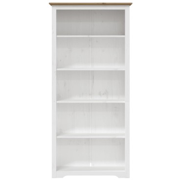 vidaXL Βιβλιοθήκη BODO 5 Επ. Καφέ 82x40x173cm από Μασίφ Ξύλο Πεύκου 1 τεμ.