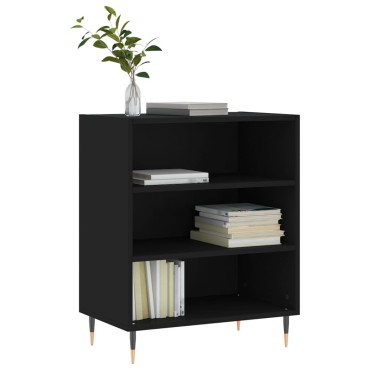 vidaXL Ραφιέρα Μαύρη 57x35x70cm από Επεξεργασμένο Ξύλο 1 τεμ.