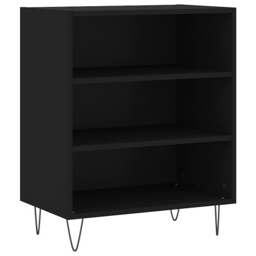 vidaXL Ραφιέρα Μαύρη 57x35x70cm από Επεξεργασμένο Ξύλο 1 τεμ.