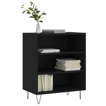 vidaXL Ραφιέρα Μαύρη 57x35x70cm από Επεξεργασμένο Ξύλο 1 τεμ.