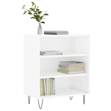 vidaXL Ραφιέρα Γυαλιστερή Λευκή 57x35x70cm από Επεξεργ. Ξύλο 1 τεμ.