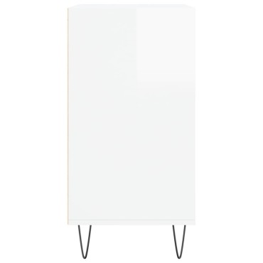 vidaXL Ραφιέρα Γυαλιστερή Λευκή 57x35x70cm από Επεξεργ. Ξύλο 1 τεμ.