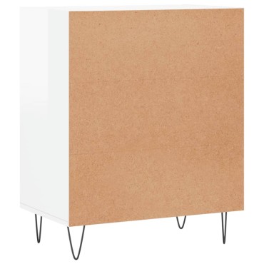 vidaXL Ραφιέρα Γυαλιστερή Λευκή 57x35x70cm από Επεξεργ. Ξύλο 1 τεμ.