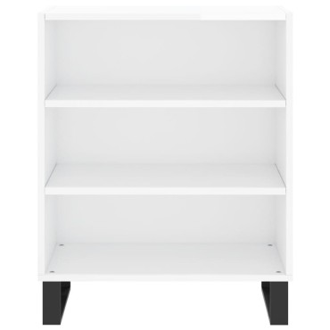 vidaXL Ραφιέρα Γυαλιστερή Λευκή 57x35x70cm από Επεξεργ. Ξύλο 1 τεμ.