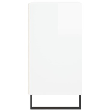 vidaXL Ραφιέρα Γυαλιστερή Λευκή 57x35x70cm από Επεξεργ. Ξύλο 1 τεμ.
