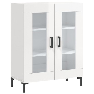 vidaXL Ντουλάπι Γυαλιστερό Λευκό 69,5x34x90cm Επεξεργασμένο Ξύλο 1 τεμ.