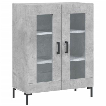 vidaXL Ντουλάπι Γκρι Σκυροδέματος 69,5x34x90cm Επεξεργασμένο Ξύλο 1 τεμ.