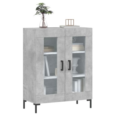 vidaXL Ντουλάπι Γκρι Σκυροδέματος 69,5x34x90cm Επεξεργασμένο Ξύλο 1 τεμ.