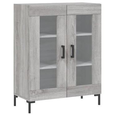 vidaXL Ντουλάπι Γκρι Sonoma 69,5x34x90cm από Επεξεργασμένο Ξύλο 1 τεμ.