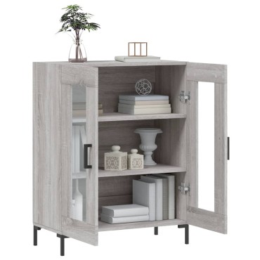 vidaXL Ντουλάπι Γκρι Sonoma 69,5x34x90cm από Επεξεργασμένο Ξύλο 1 τεμ.