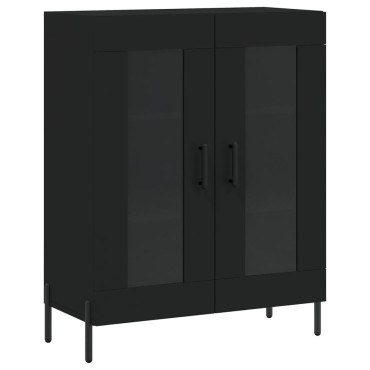 vidaXL Συρταριέρα Μαύρη 69,5x34x90cm από Επεξεργασμένο Ξύλο 1 τεμ.