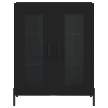 vidaXL Συρταριέρα Μαύρη 69,5x34x90cm από Επεξεργασμένο Ξύλο 1 τεμ.