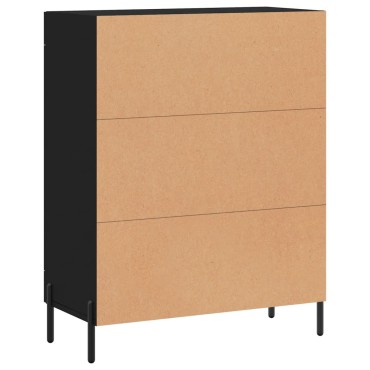 vidaXL Συρταριέρα Μαύρη 69,5x34x90cm από Επεξεργασμένο Ξύλο 1 τεμ.