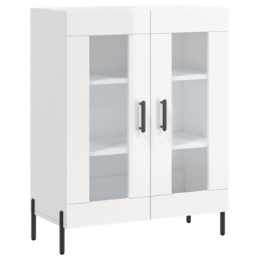 vidaXL Ντουλάπι Γυαλιστερό Λευκό 69,5x34x90cm Επεξεργασμένο Ξύλο 1 τεμ.