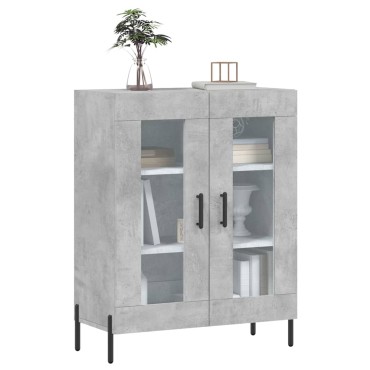 vidaXL Ντουλάπι Γκρι Σκυροδέματος 69,5x34x90cm Επεξεργασμένο Ξύλο 1 τεμ.