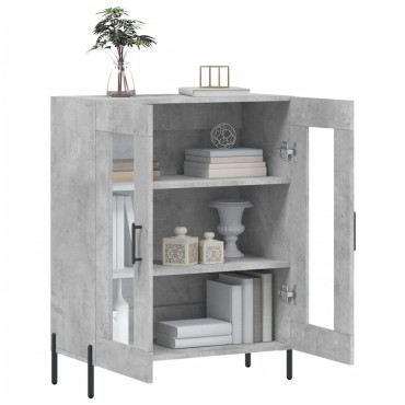 vidaXL Ντουλάπι Γκρι Σκυροδέματος 69,5x34x90cm Επεξεργασμένο Ξύλο 1 τεμ.
