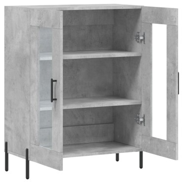 vidaXL Ντουλάπι Γκρι Σκυροδέματος 69,5x34x90cm Επεξεργασμένο Ξύλο 1 τεμ.