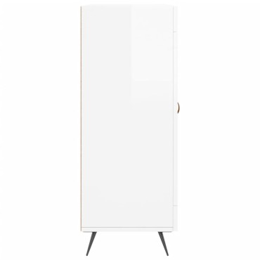 vidaXL Ντουλάπι Γυαλιστερό Λευκό 69,5x34x90cm Επεξεργασμένο Ξύλο 1 τεμ.