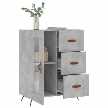 vidaXL Ντουλάπι Γκρι Σκυροδέματος 69,5x34x90cm Επεξεργασμένο Ξύλο 1 τεμ.