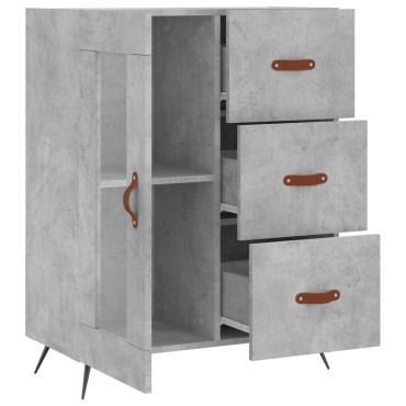 vidaXL Ντουλάπι Γκρι Σκυροδέματος 69,5x34x90cm Επεξεργασμένο Ξύλο 1 τεμ.