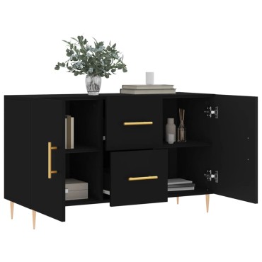 vidaXL Ντουλάπι Μαύρο 100x36x60cm από Επεξεργασμένο Ξύλο 1 τεμ.