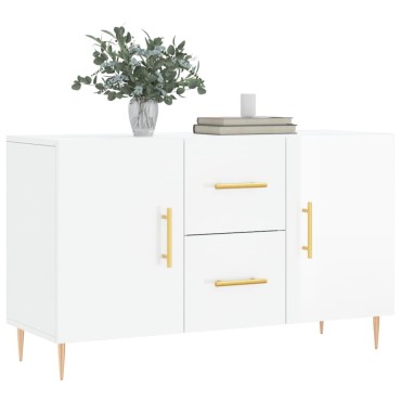 vidaXL Ντουλάπι Γυαλιστερό Λευκό 100x36 x60cm Επεξεργασμένο Ξύλο 1 τεμ.
